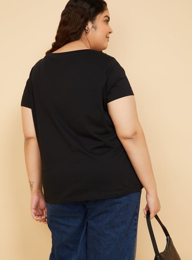 Women Typographic Print T-shirt