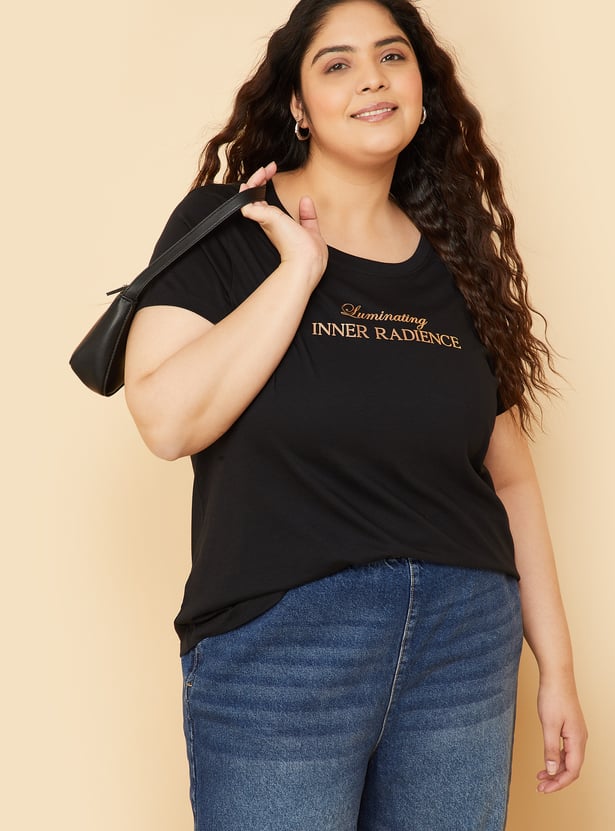 Women Typographic Print T-shirt