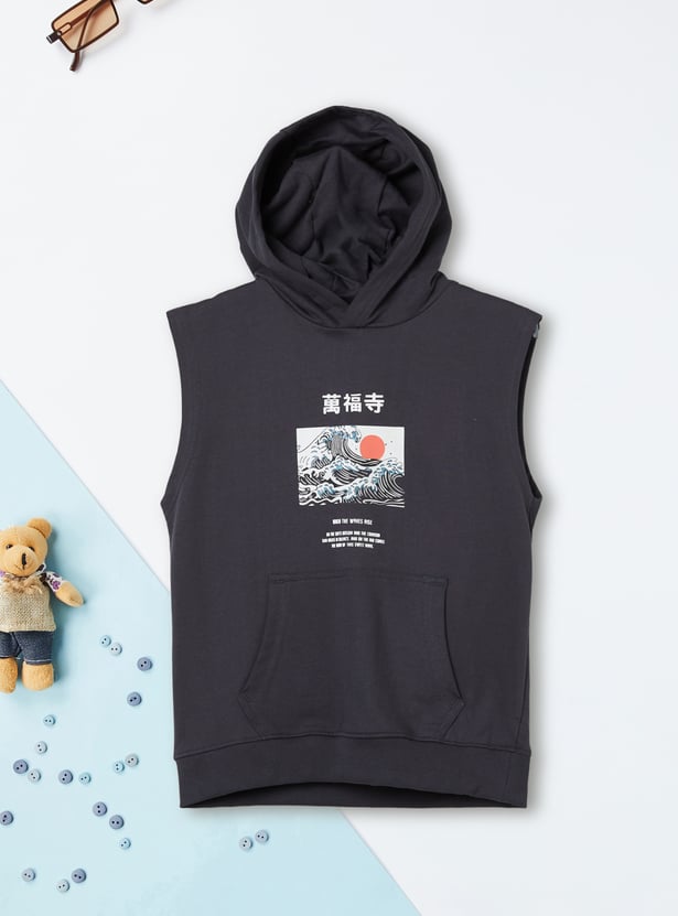 Boys Printed Hooded T-shirt