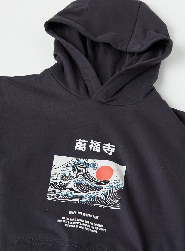 Boys Printed Hooded T-shirt