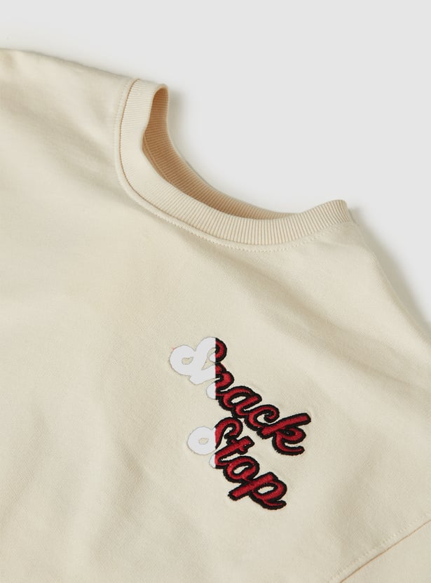 Boys Oversized Back Embroidered T-shirt