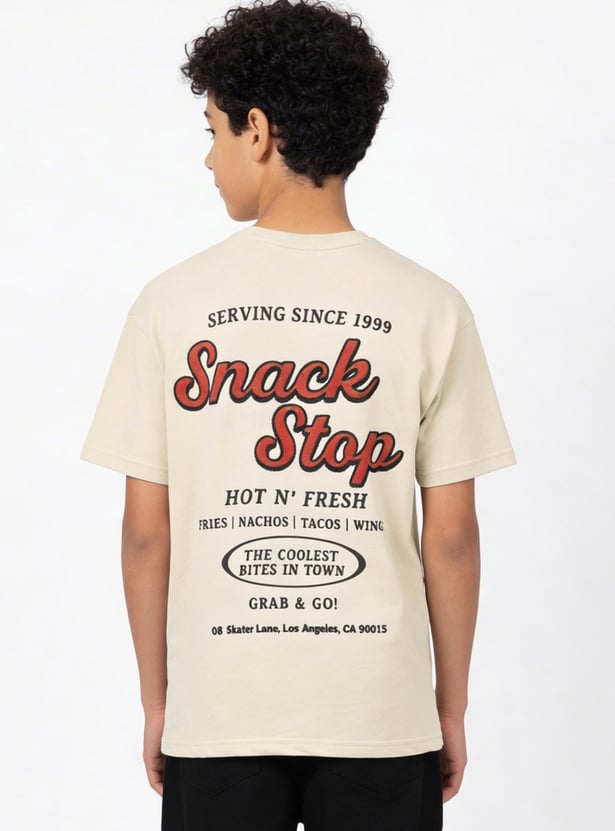 Boys Oversized Back Embroidered T-shirt