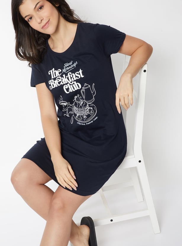 Women Printed Night Dress