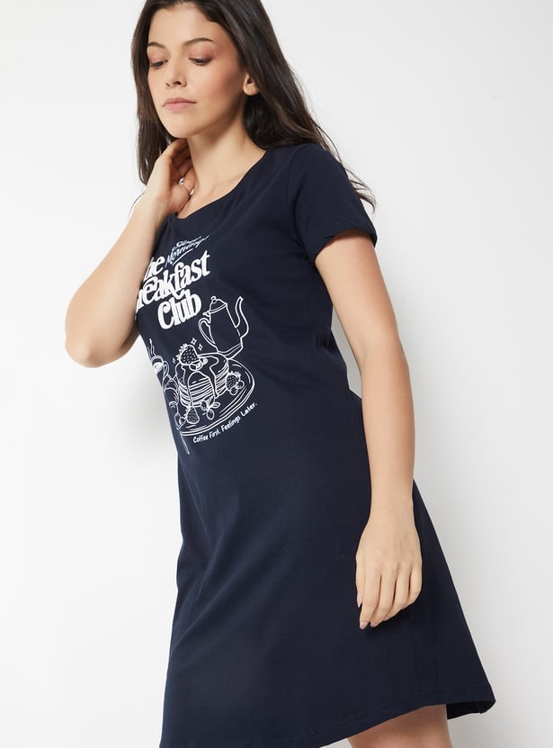 Women Printed Night Dress