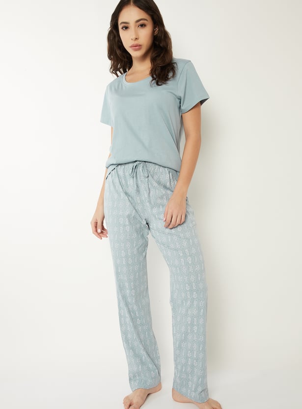 Women Printed PJ Set