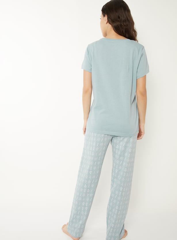 Women Printed PJ Set