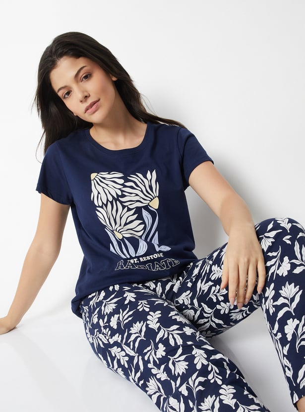 Women Printed PJ Set