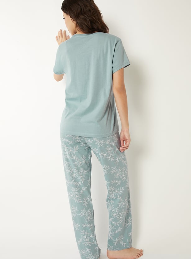 Women Printed PJ Set