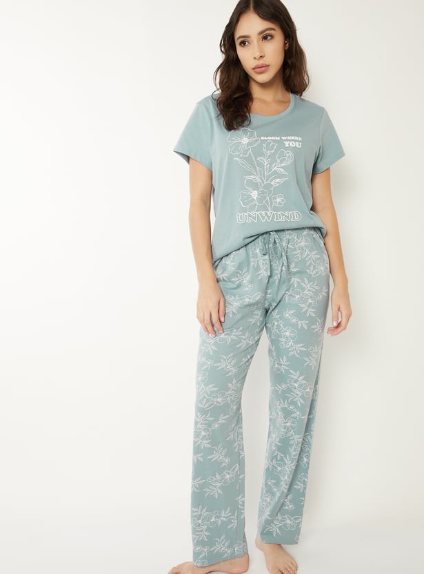 Women Printed PJ Set