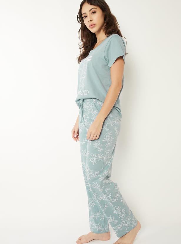 Women Printed PJ Set