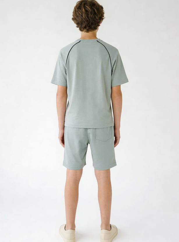 Boys Printed Shorts Set