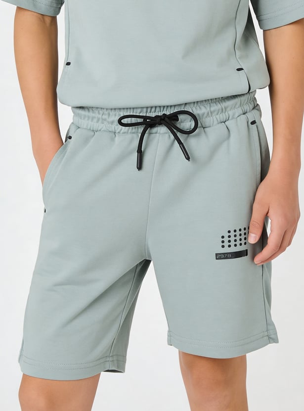 Boys Printed Shorts Set