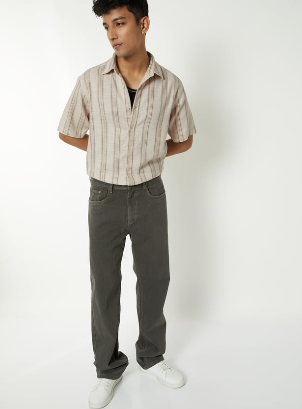 Men Regular Fit Striped Shirt