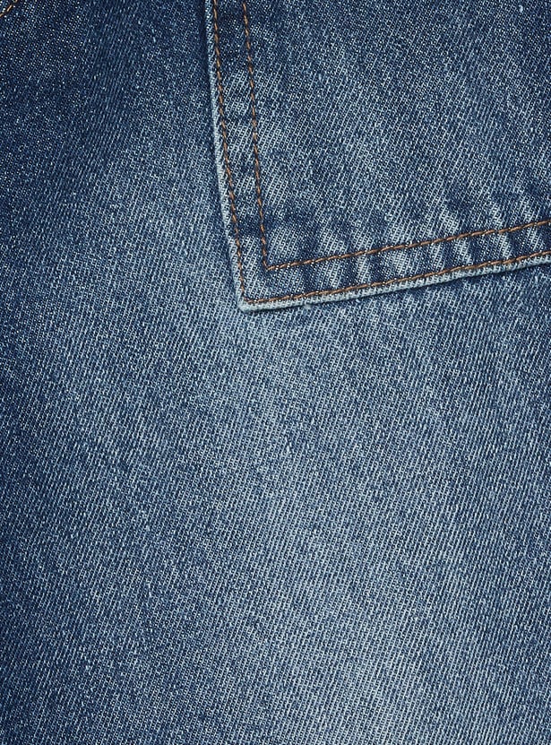 Boys Washed Loose Fit Denim Cargos