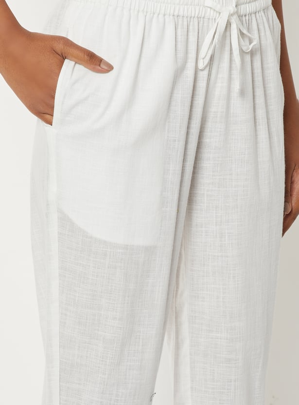 Women Embroidered Straight Pants