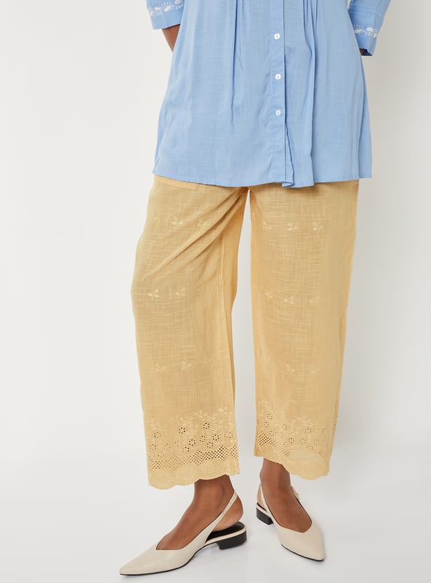 Women Schiffili Hem Palazzos