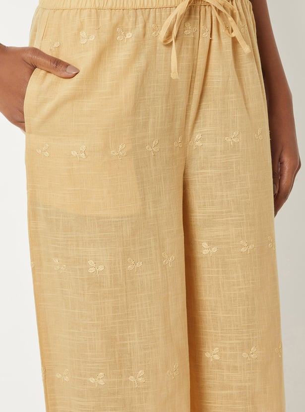 Women Schiffili Hem Palazzos