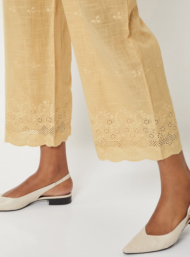 Women Schiffili Hem Palazzos