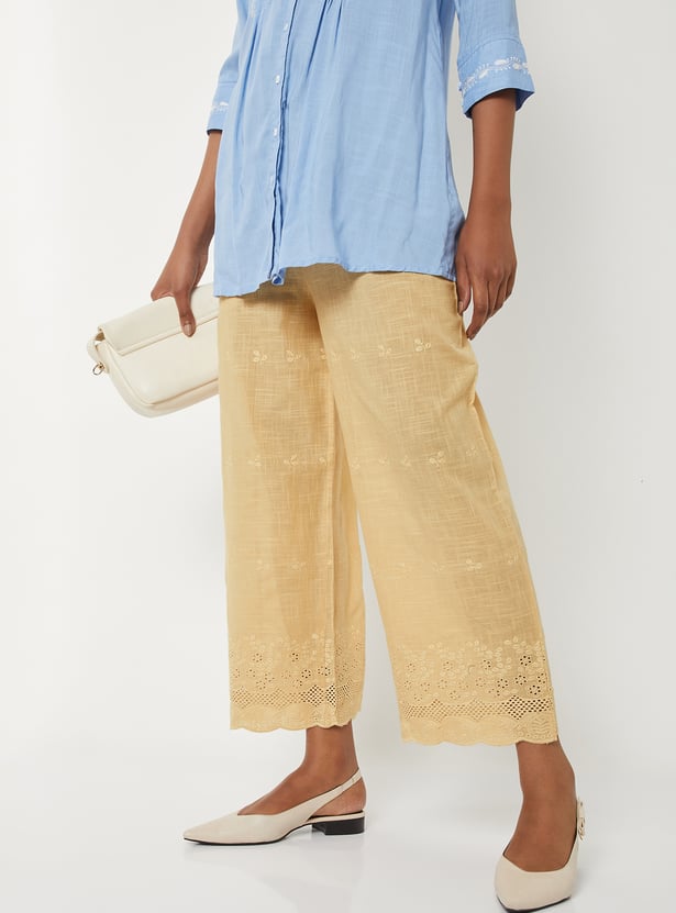 Women Schiffili Hem Palazzos