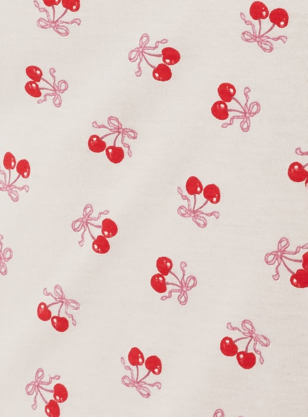 Women Cherry Printed PJ Set