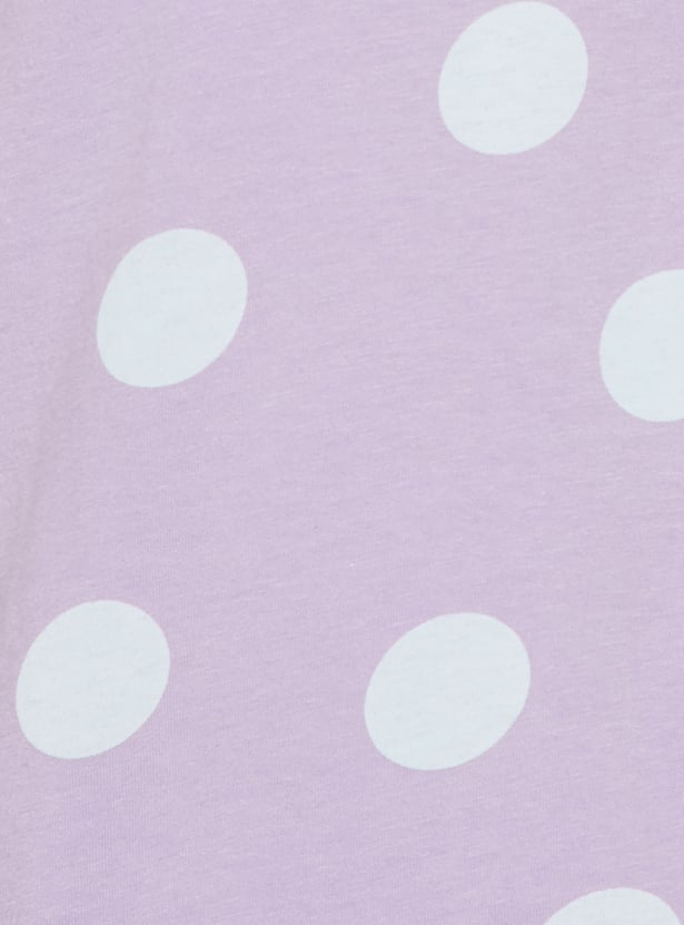Women Polka Dot Printed PJ Set