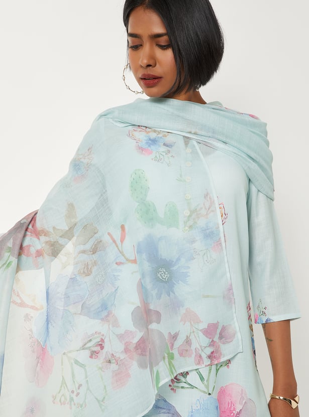 Women Floral Print Straight Kurta Set