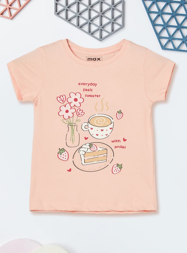 Girls Graphic Print T-shirt