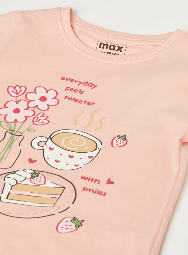 Girls Graphic Print T-shirt
