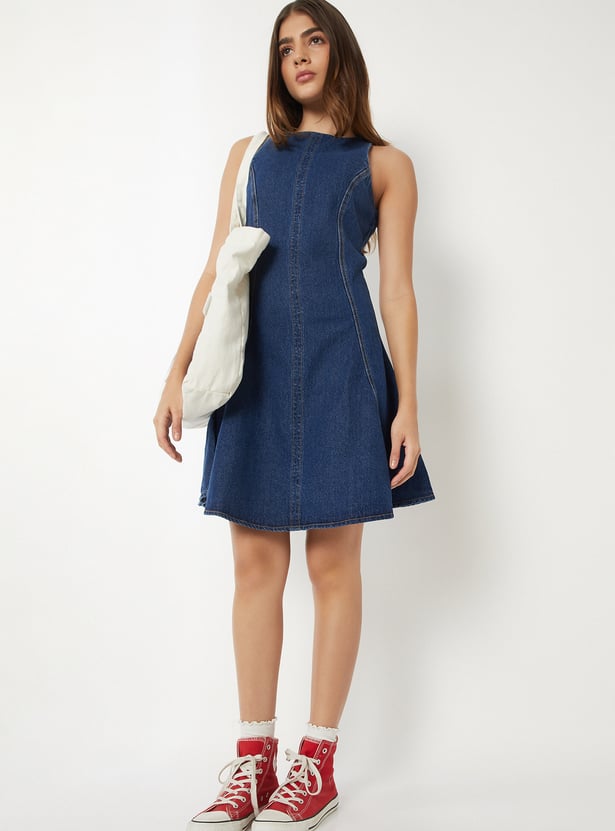 Women Solid A-line Dress