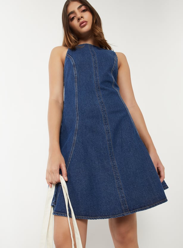 Women Solid A-line Dress