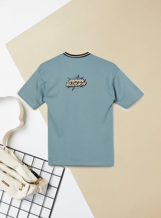 Boys Oversized Printed Jersey T-shirt