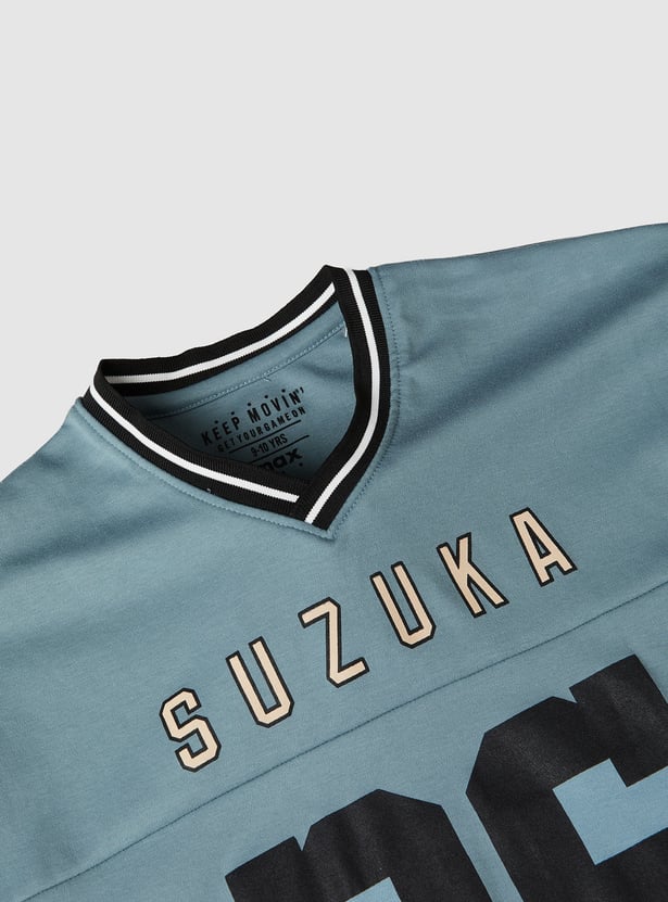 Boys Oversized Printed Jersey T-shirt