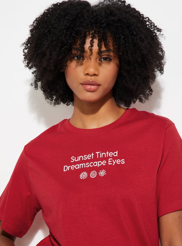 ALAYA F x URB_N Women Back Graphic Print T-shirt