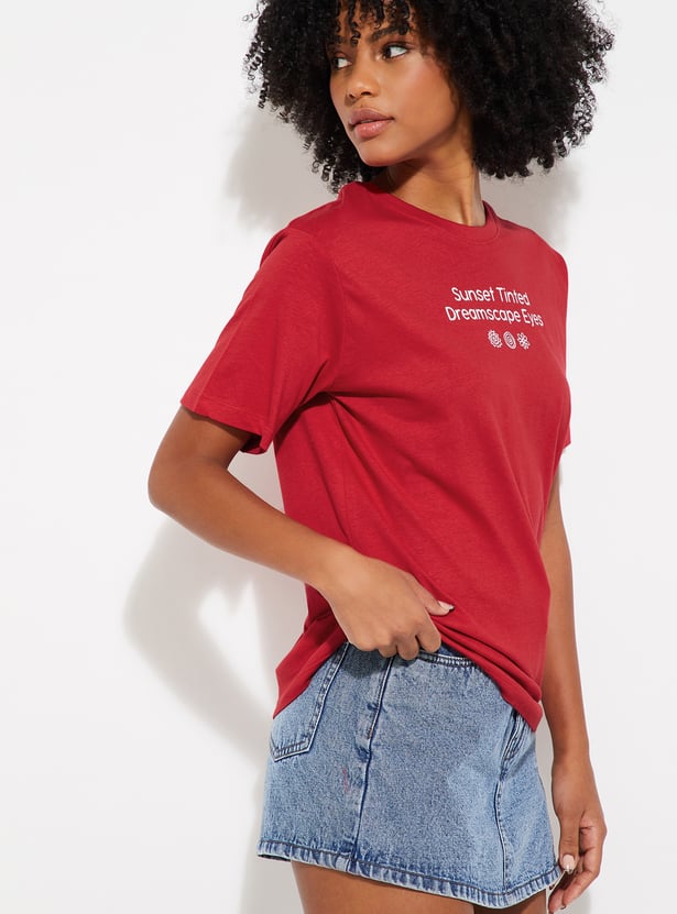 ALAYA F x URB_N Women Back Graphic Print T-shirt