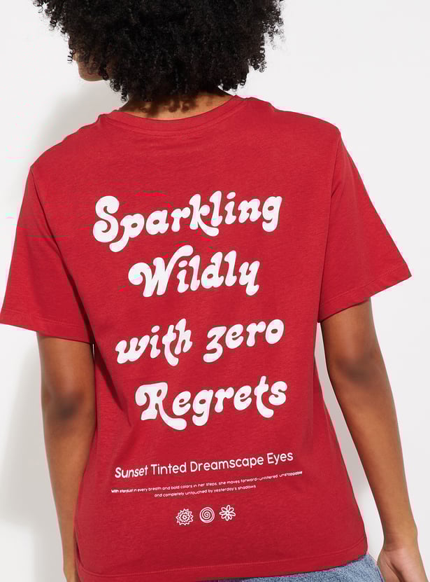 ALAYA F x URB_N Women Back Graphic Print T-shirt