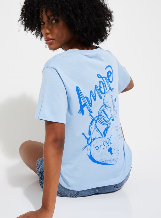 ALAYA F x URB_N Women Back Graphic Print T-shirt