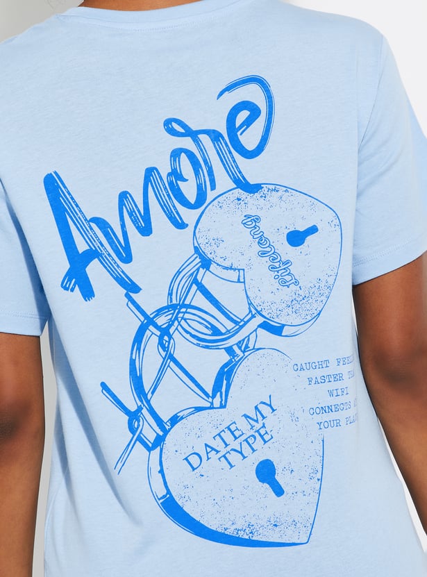 ALAYA F x URB_N Women Back Graphic Print T-shirt