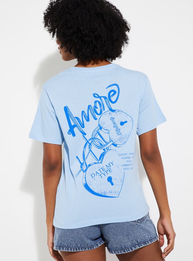 ALAYA F x URB_N Women Back Graphic Print T-shirt