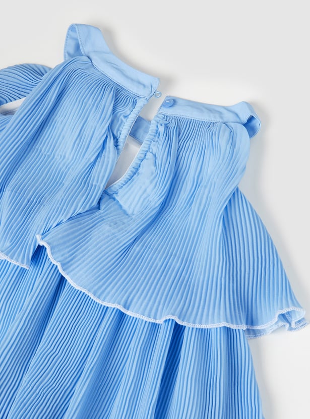 Girls Textured Layered Dress