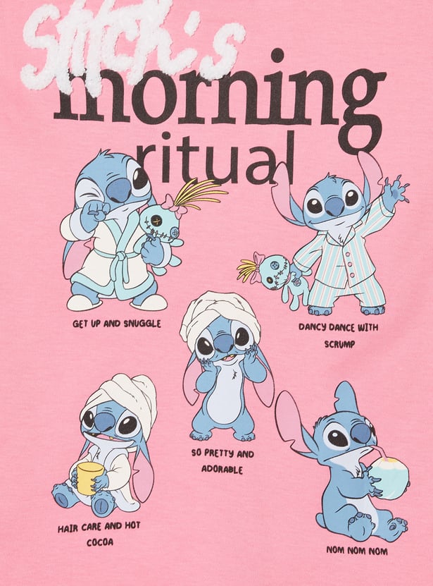 Girls Lilo & Stitch Printed T-shirt