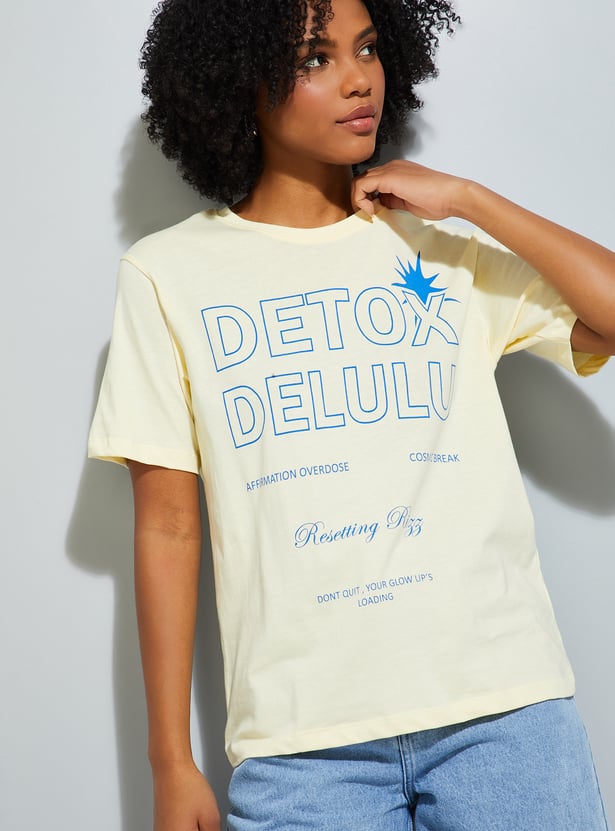 URB_N Women Printed Relaxed Fit T-shirt