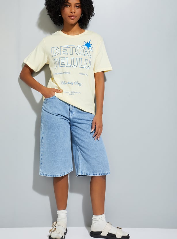 URB_N Women Printed Relaxed Fit T-shirt