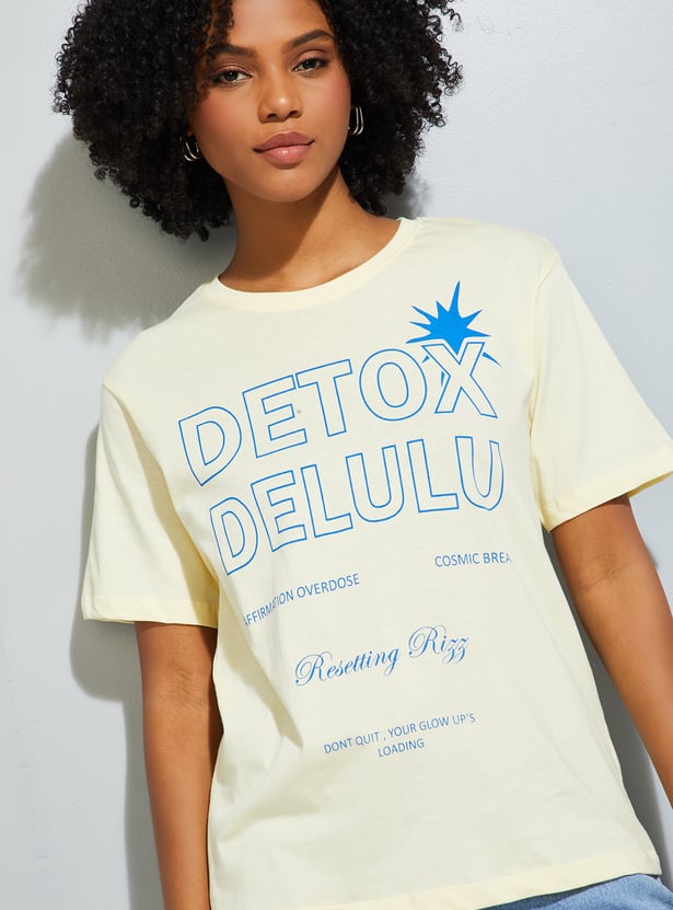 URB_N Women Printed Relaxed Fit T-shirt