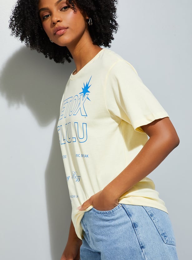 URB_N Women Printed Relaxed Fit T-shirt
