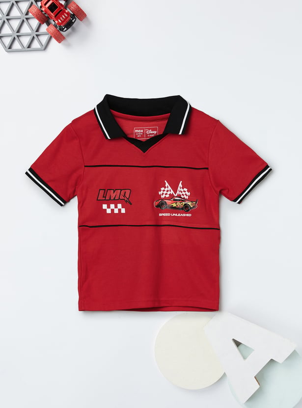 Boys Cars Character Print Shorts Set