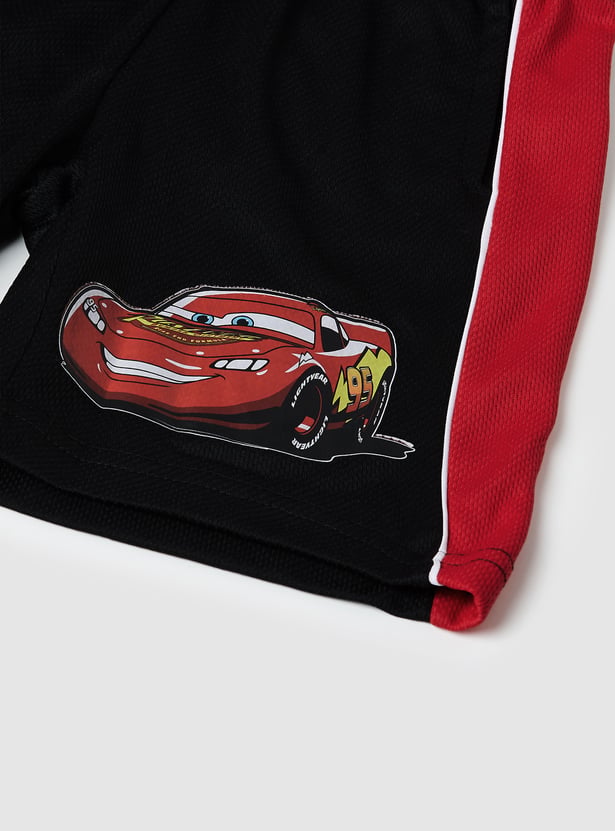 Boys Cars Character Print Shorts Set