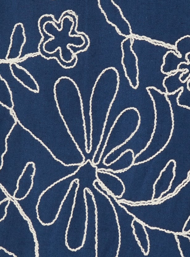 Women Embroidered Flared Palazzos