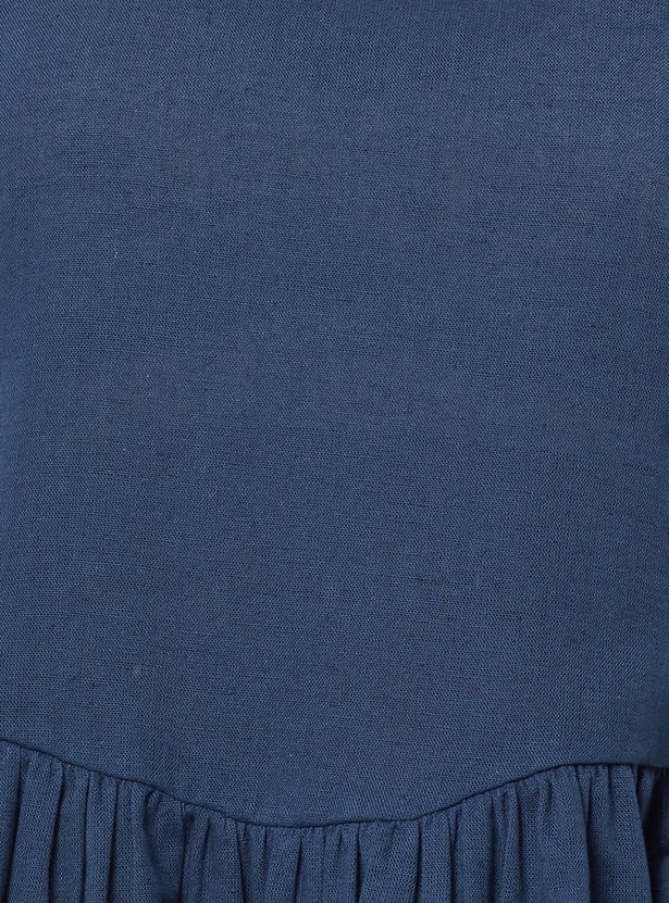 Women Solid Fit & Flared Dress