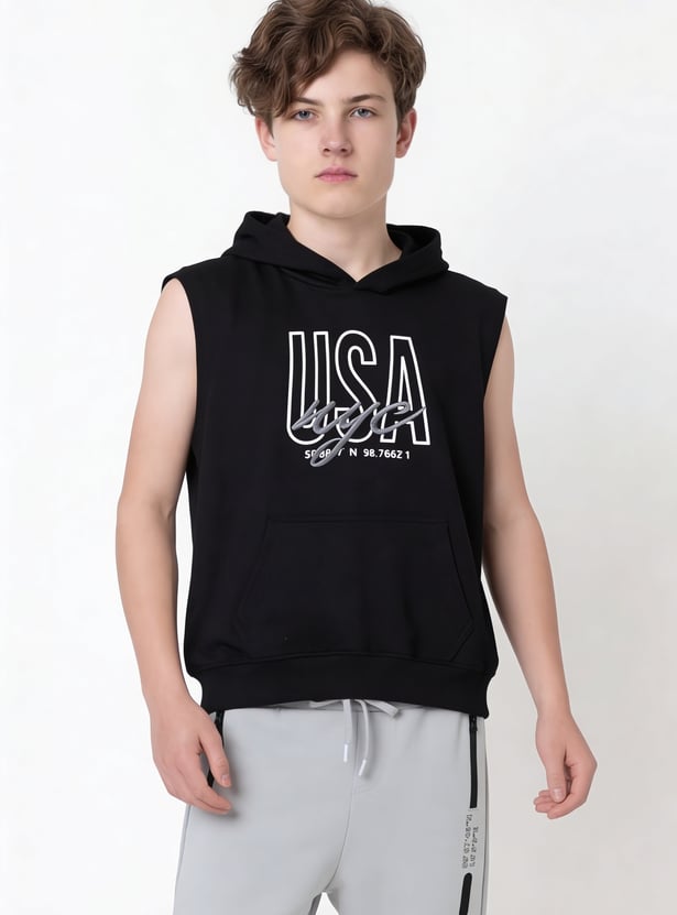Boys Printed Hooded T-shirt