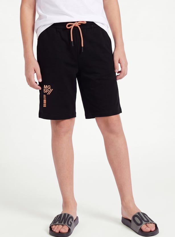 Boys Printed T-shirt with Shorts Set